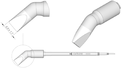 C470018 JBC Soldering tips, desoldering tips and hot air nozzles