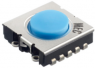 Short-stroke pushbutton, 2 Form A (N/O), 50 mA/24 VDC, unlit , actuator (blue), 2.5 N, SMD