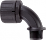 90° hose fitting, M16, 13 mm, polyamide, IP66, black, (L) 46 mm