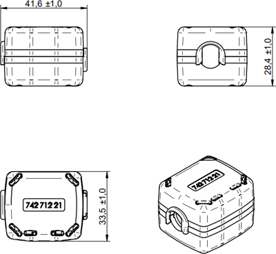 74271221 Würth Elektronik eiSos Ferrite cable cores Image 2