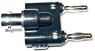 Adapter BNC female to 2 x 4 mm male