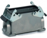 Bulkhead housing, size HB10, aluminum alloy, PG16, angled, cross bow locking, IP65, 10035000