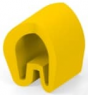 PVC cable maker, inscribable, (L x W x H) 4.75 x 4.5 x 5.8 mm, max. bundle Ø 5.7 mm, yellow, EC0915-000
