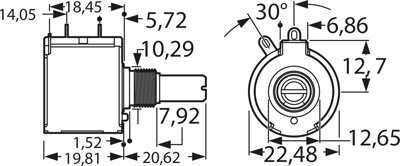 3549S-1AA-102A Bourns Electronics GmbH Potentiometers Image 2