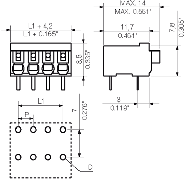 1824500000 Weidmüller PCB Terminal Blocks Image 3