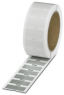 Polyester Label, (L x W) 40 x 15 mm, silver, Roll with 1000 pcs