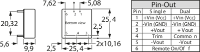 THN 20-4812WI TRACO POWER DC/DC Converters Image 2