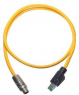 Sensor actuator cable, M12-cable plug, straight to RJ45-cable plug, straight, 8 pole, 1.5 m, PVC, yellow, 09489323757015