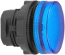 Signal light, illuminable, waistband round, blue, front ring black, mounting Ø 22 mm, ZB5AV063S