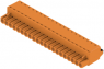 Socket header, 21 pole, pitch 5 mm, straight, orange, 1211780000
