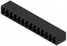 Pin header, 14 pole, pitch 3.81 mm, angled, black, 1942390000