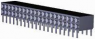 Socket header, 40 pole, pitch 2.54 mm, angled, black, 2-535512-5