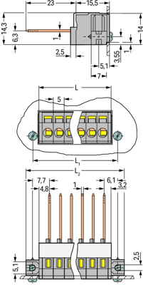 731-140/048-000 WAGO PCB Connection Systems Image 2