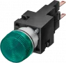 Indicator light, 60 V (AC), 60 V (DC), green, Mounting Ø 16 mm