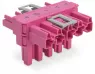 T-distributor, 5 pole, snap-in, spring-clamp connection, pink, 770-1743/080-000