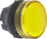 Front element, illuminable, waistband round, yellow, mounting Ø 22 mm, ZB5AV083