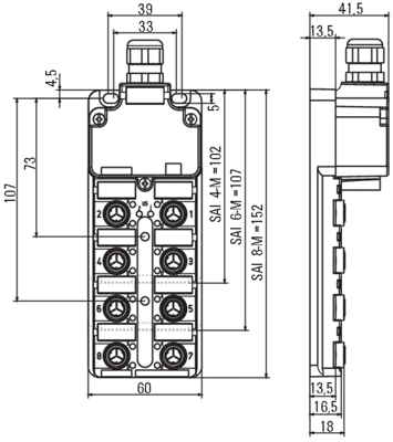 1760050000 Weidmüller Sensor-Actuator Distribution Boxes Image 2