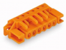 Socket header, 6 pole, pitch 5.08 mm, angled, orange, 232-266/047-000