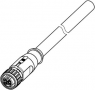 Sensor actuator cable, M12-cable socket, straight to open end, 4 pole, 0.5 m, TPE, purple, 21348900487005