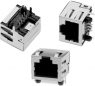 Socket, RJ45, 8 pole, 8P8C, Cat 3, solder connection, through hole, 615008140621