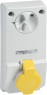 CEE surface-mounted socket, 3 pole, 32 A/100-130 V, yellow, 4 h, IP44, 82039