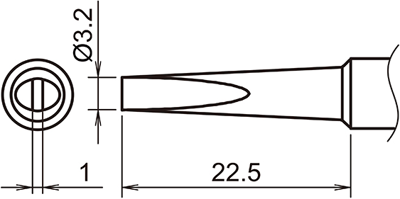 T18-DL32 Hakko Soldering tips, desoldering tips and hot air nozzles Image 2