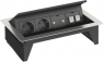 Table power strip, 2-way, 3 m, black, 6116810