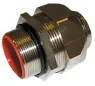 Straight hose fitting, M16, brass, nickel-plated, IP67, silver, (L) 12 mm