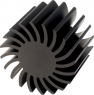 LED heatsink, 2.25 to 1 K/W, black anodized