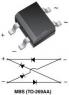 Vishay SMD bridge rectifier, 280 V, 400 V (RRM), 0.5 A, TO-269AA, MB4S-E3/80