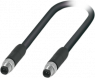 Sensor actuator cable, M8-SPE cable plug, straight to M8-SPE cable plug, straight, 2 pole, 2 m, PVC, black, 1217526