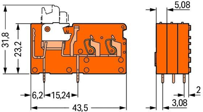 742-156 WAGO PCB Terminal Blocks Image 2