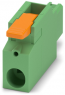 Socket header, 1 pole, pitch 10.16 mm, straight, green, 1394074