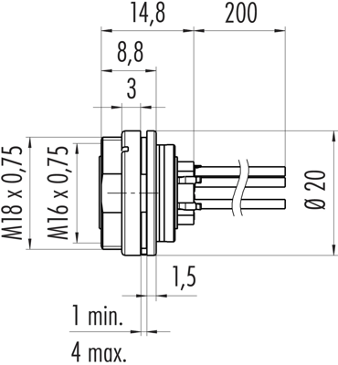 09 0312 782 04 binder Sensor-Actuator Cables Image 2