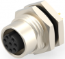 Circular connector, 8 pole, solder cup, straight, 1838417-4