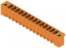 Pin header, 14 pole, pitch 3.81 mm, straight, orange, 1943300000