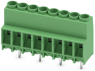 PCB terminal, 8 pole, pitch 6.35 mm, AWG 24-10, 41 A, screw connection, green, 1777600