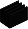 IC heatsink, 21 x 13.5 x 15.24 mm, 16.5 K/W, black anodized