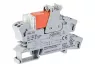Relay module, Uin 48 VDC, 2 changeover contacts, 8A, Red status, Module width 15 mm, 2,50 mm², gray