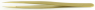 Precision tweezers, uninsulated, antimagnetic, brass, 130 mm, 27CL.BR.0