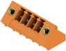 Pin header, 4 pole, pitch 3.81 mm, straight, orange, 1976760000