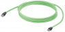 Patch cable, RJ45 plug, straight to RJ45 plug, straight, Cat 5e, SF/UTP, PUR, 15 m, green