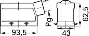 09340060501 Harting Housings for HDC Connectors