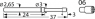 Long stroke test pin with probe, waffle, Ø 2.65 mm, travel  10 mm, pitch 3.5 mm, L 37 mm, F79606B230G300