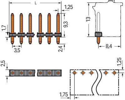 2091-1710/200-000 WAGO PCB Connection Systems Image 2