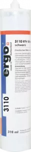 3110 SUPER RTV-SILIKON SCHWARZ 310ML Ergo Sealants, Potting Compounds