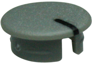 Front cap, with line, dust gray, KKS, for rotary knobs size 10, A4110108
