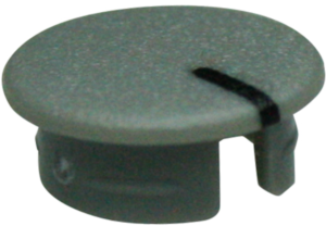 Front cap, with line, dust gray, KKS, for rotary knobs size 16, A4116108