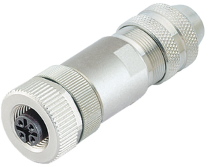 Jack, M12, 5 pole, screw connection, screw locking, straight, 99 1436 812 05