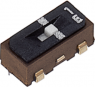 Slide switch, On-On, 1 pole, straight, 100 mA/6 VDC, CJS-1200A